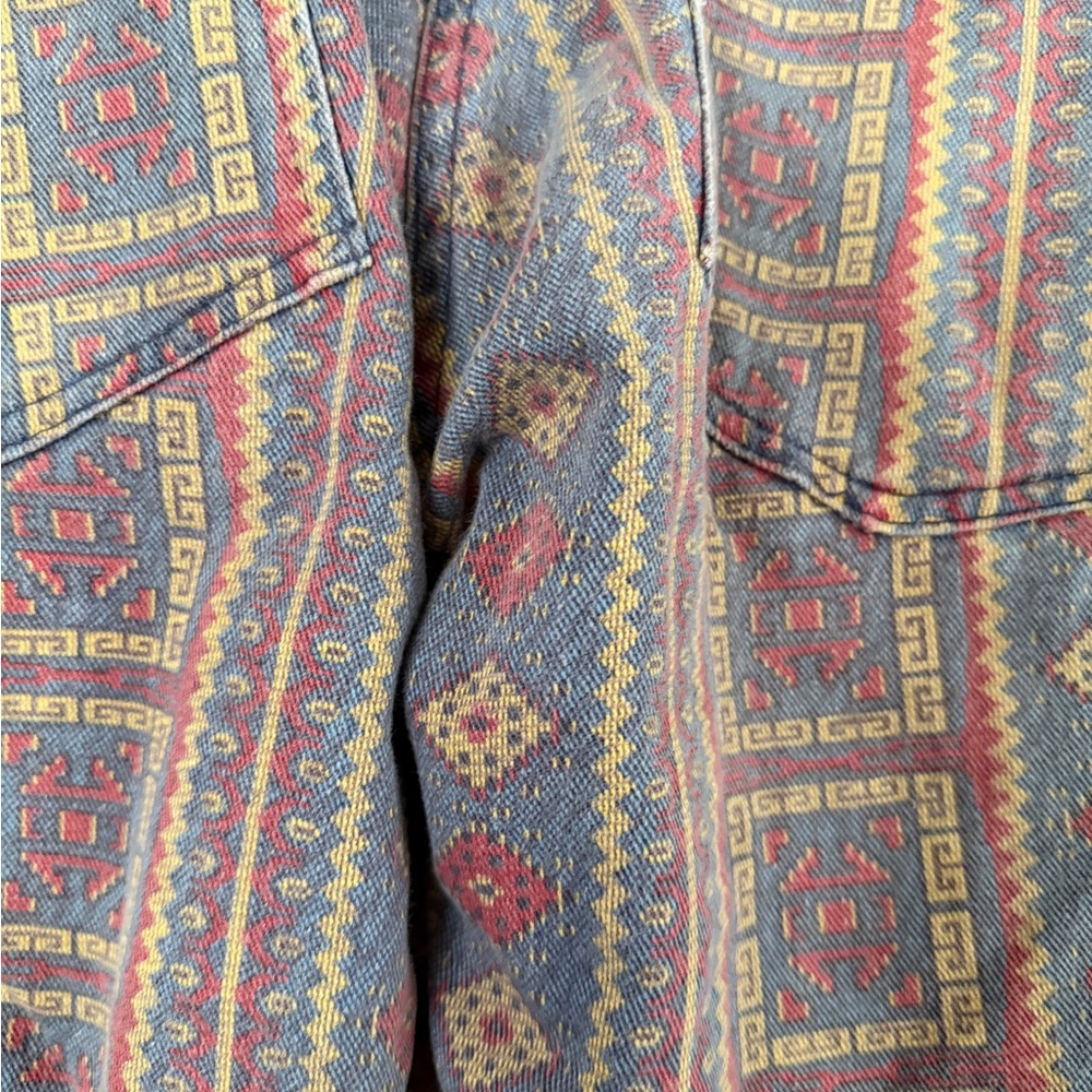🌵 Seafarer Intuit Aztec Print Colorblock Flare Pants - Picture 8 of 9